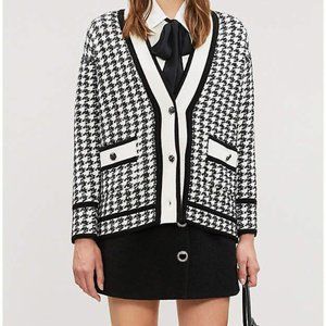 Claudie Pierlot Houndstooth Cardigan M 